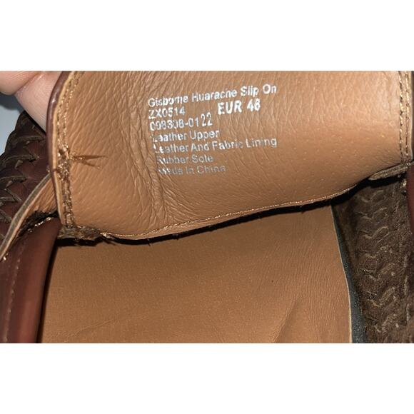 Rodd and Gunn Soft Leather Brown Mens Woven Loafer Size‎ 46 US 12 Slip On - Picture 8 of 10